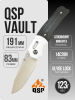 Нож QSP Vault, Stonewash-Satin 14C28N, Silver Bolster/Micarta Black, QS157-A1 Нож QSP Vault, Stonewash-Satin 14C28N, Silver Bolster/Micarta Black, QS157-A1